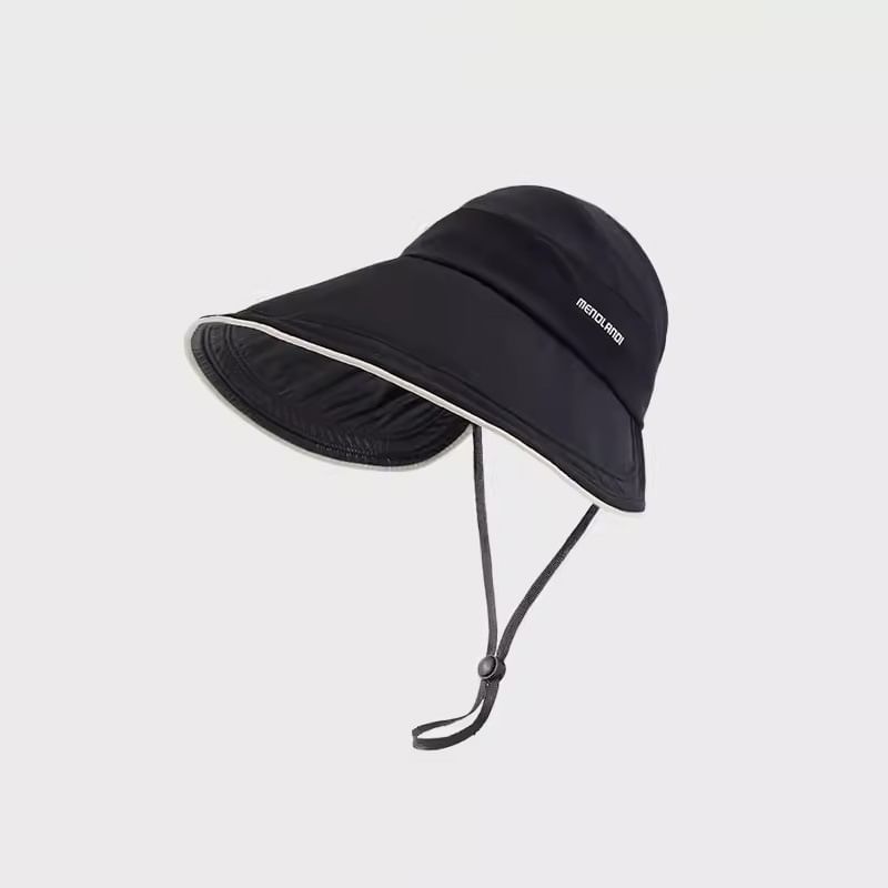 Open Hat Sun Lettering Embroidered Top