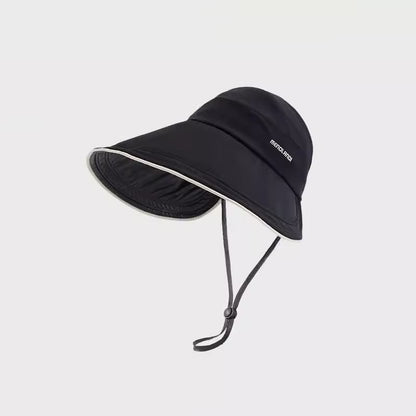 Open Hat Sun Lettering Embroidered Top