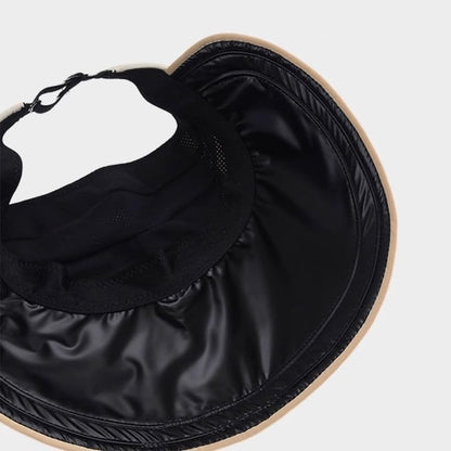 Open Hat Sun Lettering Embroidered Top