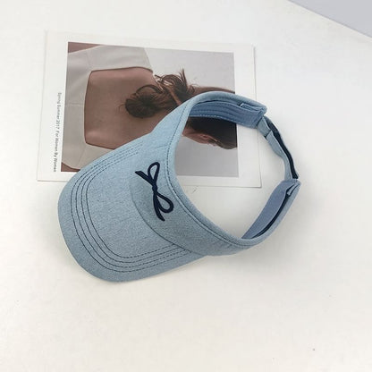 Bow Embroidered Sun Visor