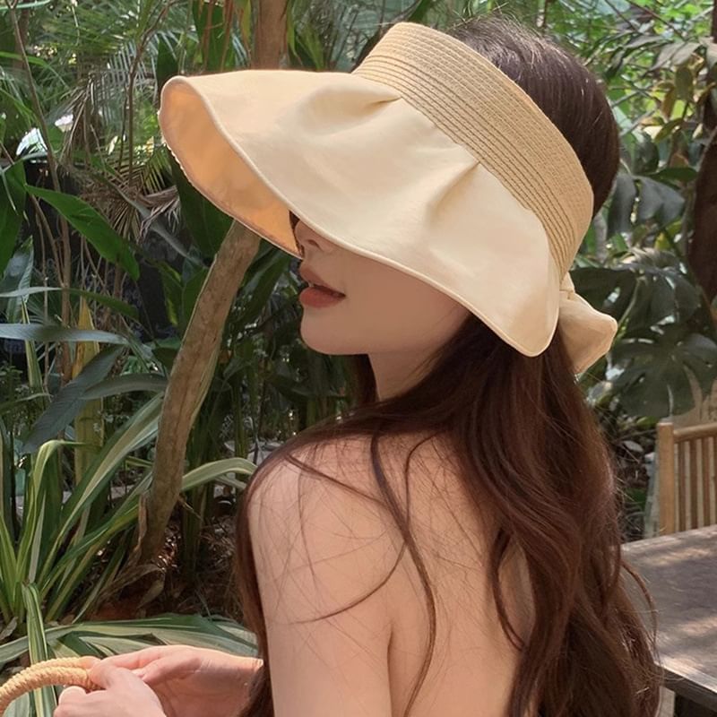 Ruffle Hat Sun Straw