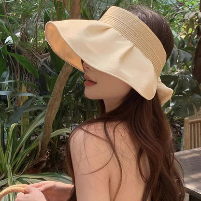 Ruffle Hat Sun Straw