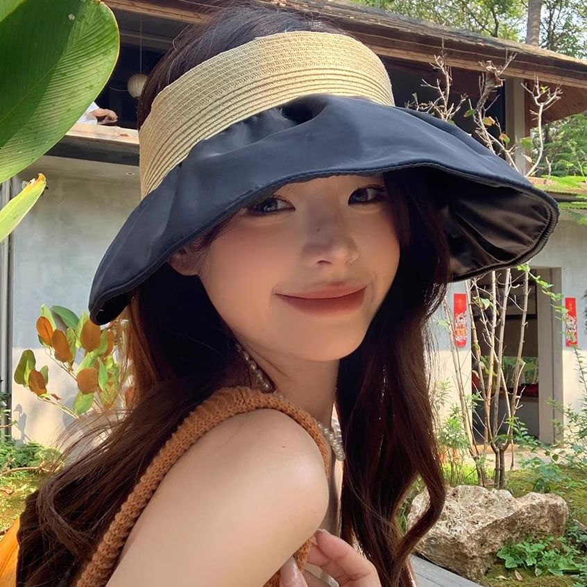 Ruffle Hat Sun Straw