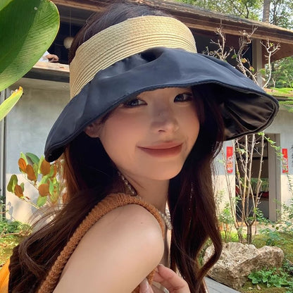 Ruffle Hat Sun Straw