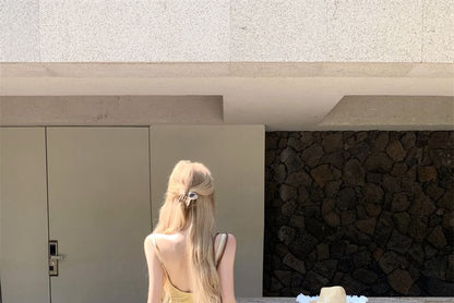 Back Mermaid Open Strap Dress Maxi Spaghetti