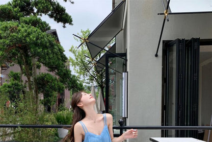 Spaghetti Gradient Dress Midi A-Line Strap