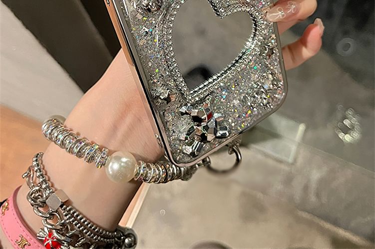 Heart Mirrored Phone Case / Strap / Set