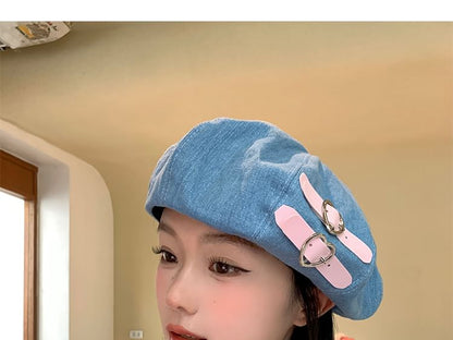 Beret Denim Buckled