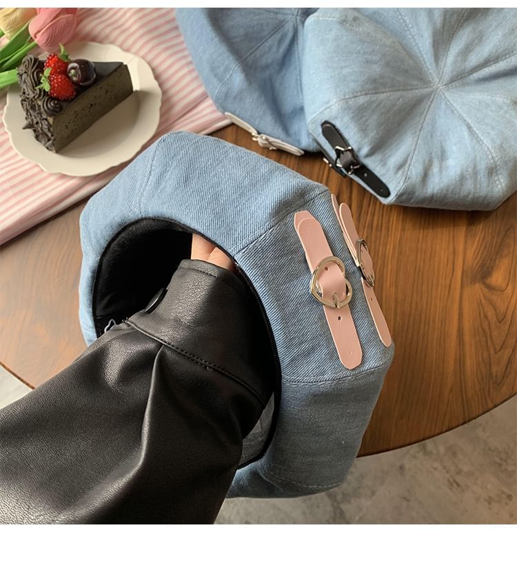 Beret Denim Buckled