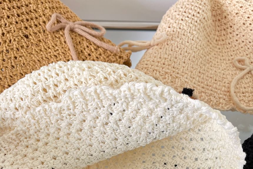 Bow Bucket Hat Knit