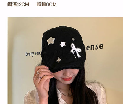 Flat Bow Star Cap Applique