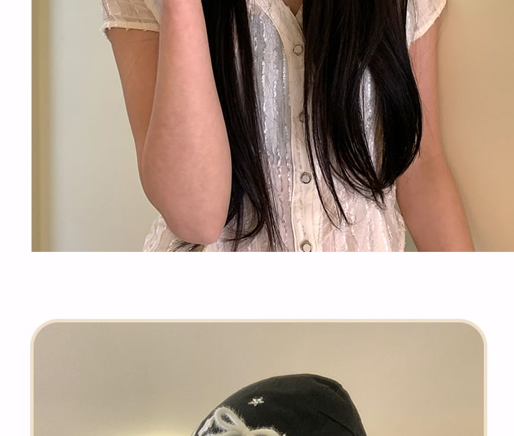 Flat Bow Star Cap Applique