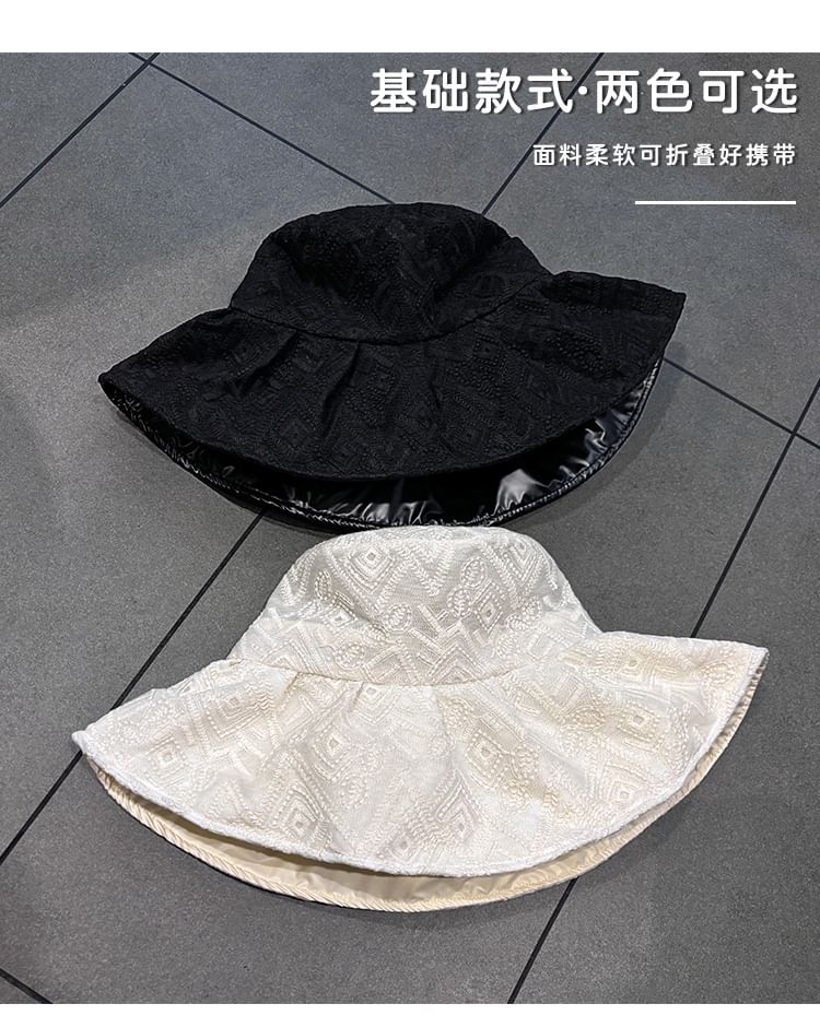 Bucket Pattern Embroidered Hat