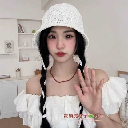 Plain Bucket Hat Knit