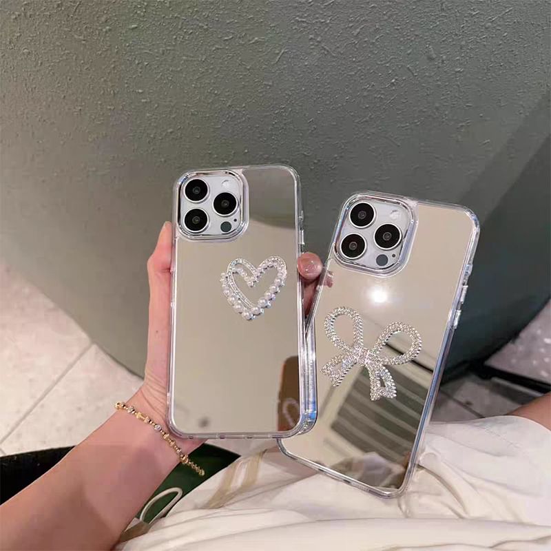 Mirrored Pearl Case Faux Phone