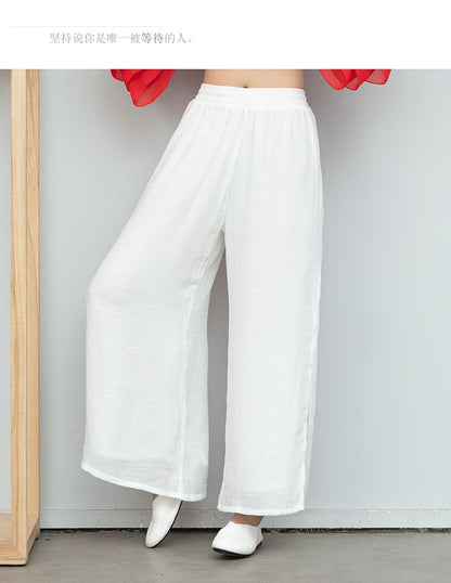 High Waist Layered Wide Leg Pants