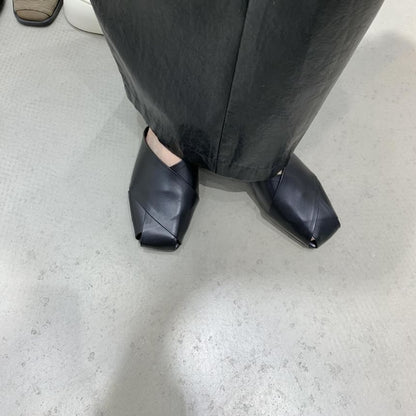 Square Toe Panel Mules