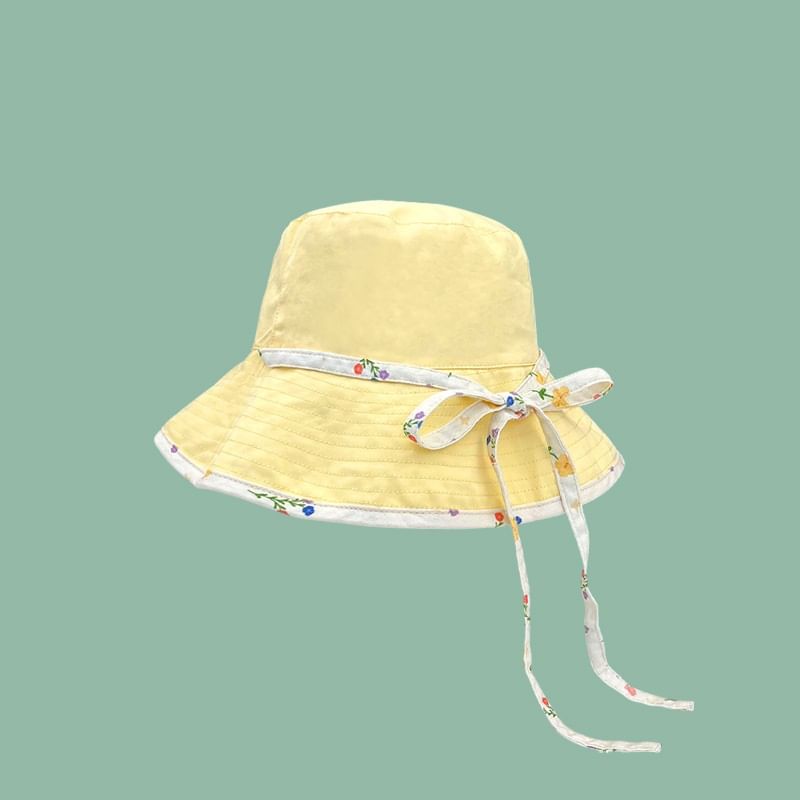 Chapeau bob passepoilé à imprimé floral