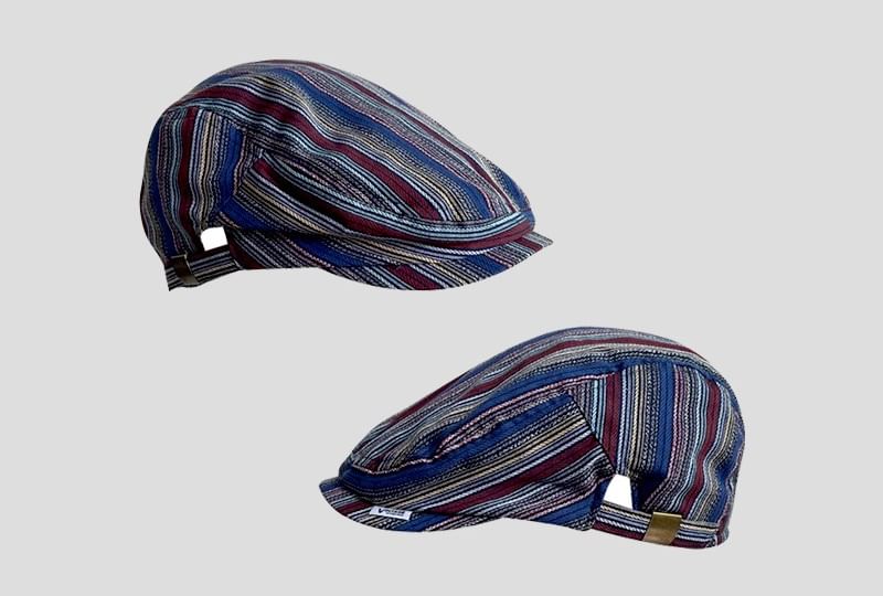 Striped Flat Cap