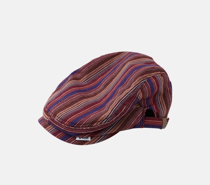 Striped Flat Cap