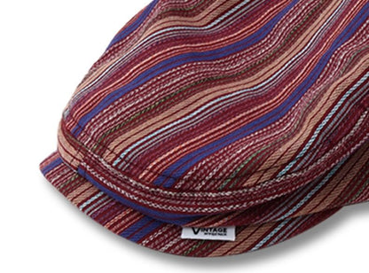 Striped Flat Cap