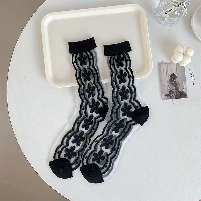 Chaussettes fleuries