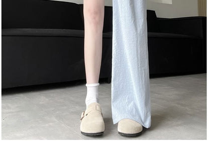 Plain High Rise Wide Leg Sweatpants