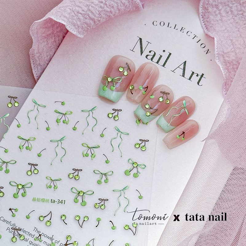 Bow Rhinestone Nail Art Stickers (Various Designs)