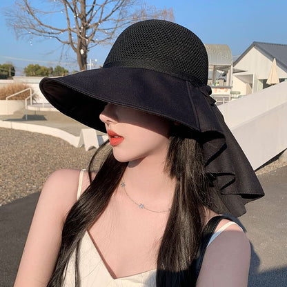 with Sun Bow Hat Neck Flap