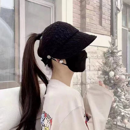 Open Plain Top Textured Hat