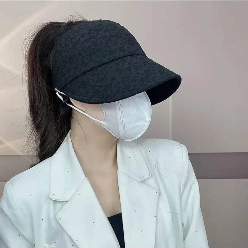 Open Plain Top Textured Hat