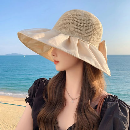 Ruched Patterned Sun Hat