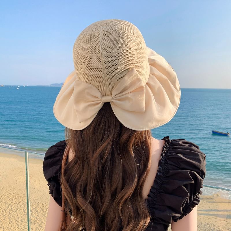 Ruched Patterned Sun Hat
