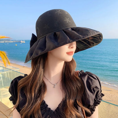 Ruched Patterned Sun Hat