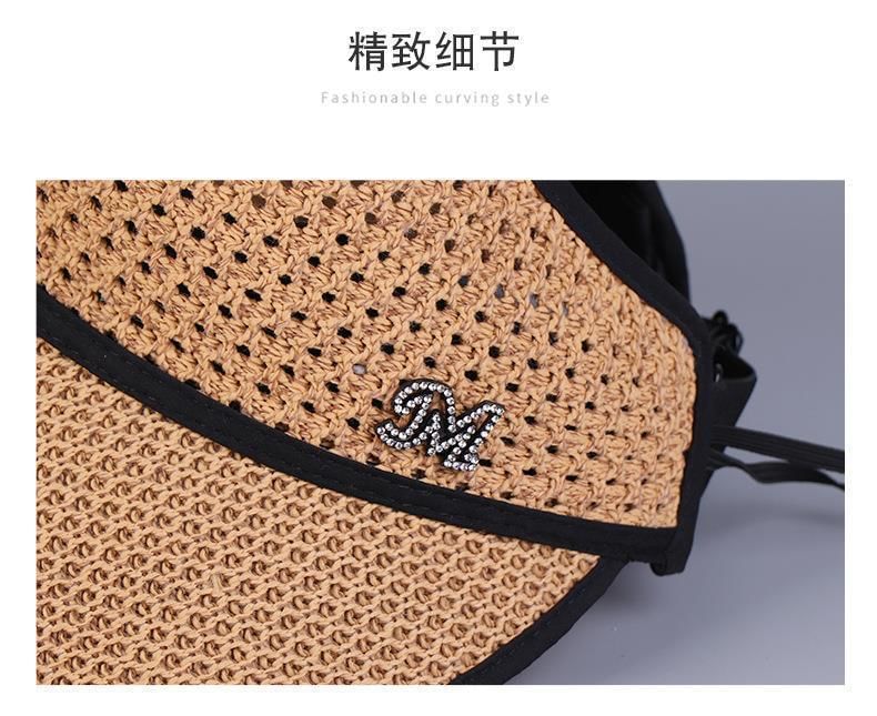 Hat Contrast Top Open Lettering Trim Sun