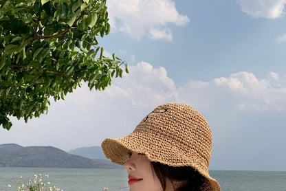 Embroidered Sun Straw Bow Hat