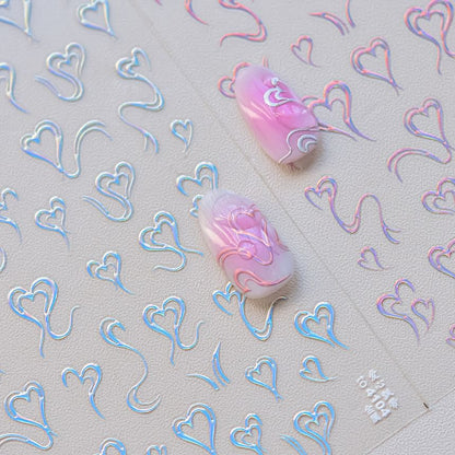 Heart Nail Art Stickers