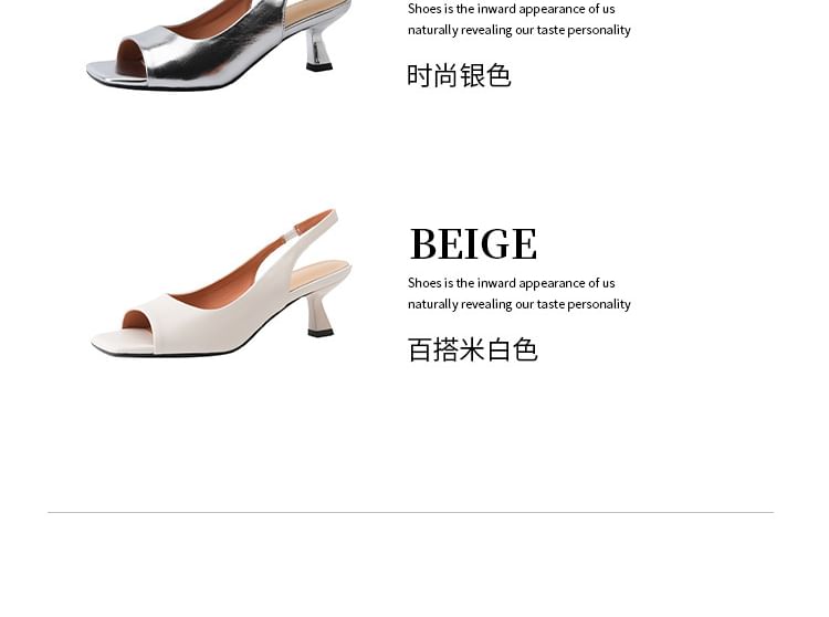 Heel High Sandals Slingback