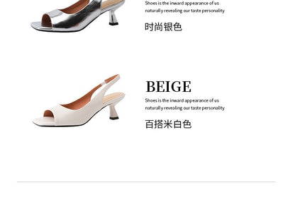 Heel High Sandals Slingback