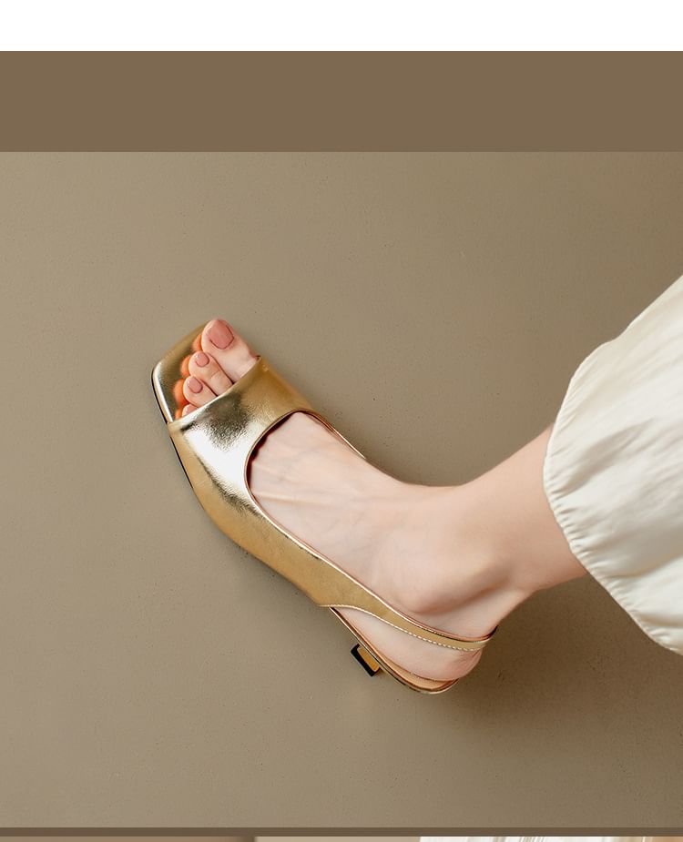 Heel High Sandals Slingback