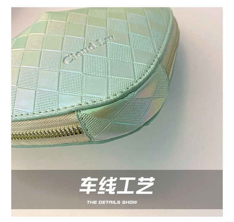 Faux Bag Leather Heart Shape Crossbody