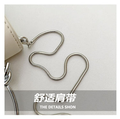 Handle Strap Top Bag Flap Crossbody Chain Leather Faux