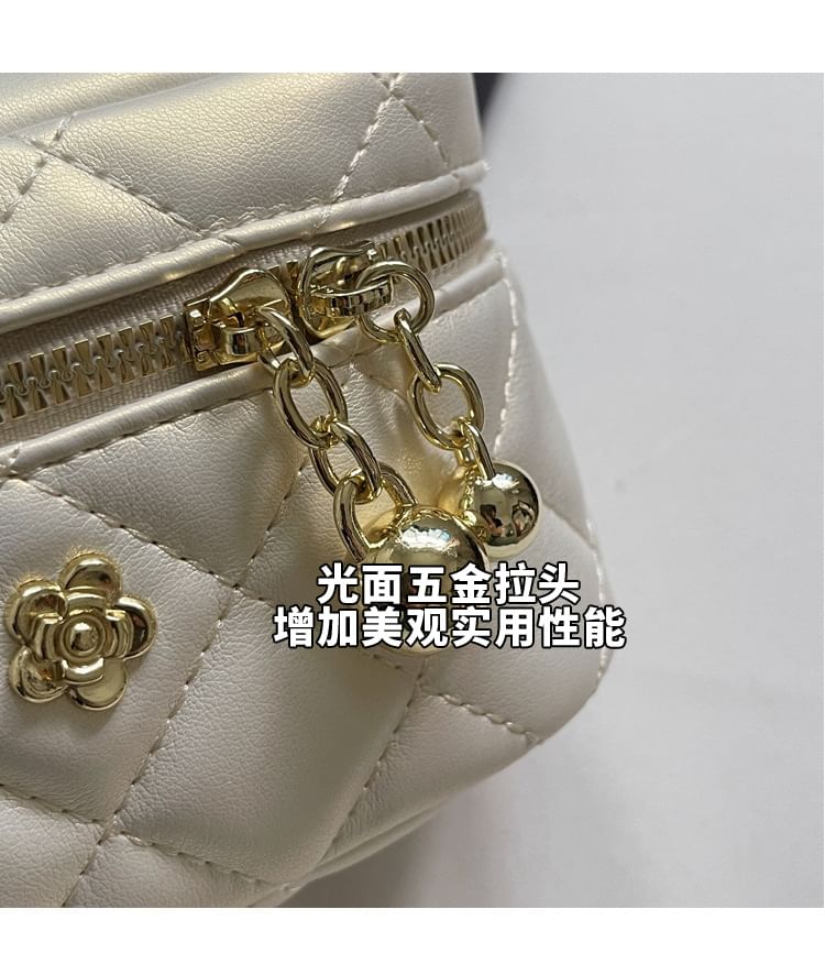 Strap Leather Chain Bag Quilted Crossbody Plain Faux