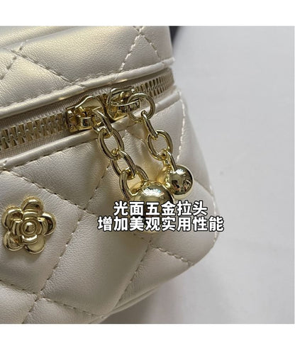 Strap Leather Chain Bag Quilted Crossbody Plain Faux