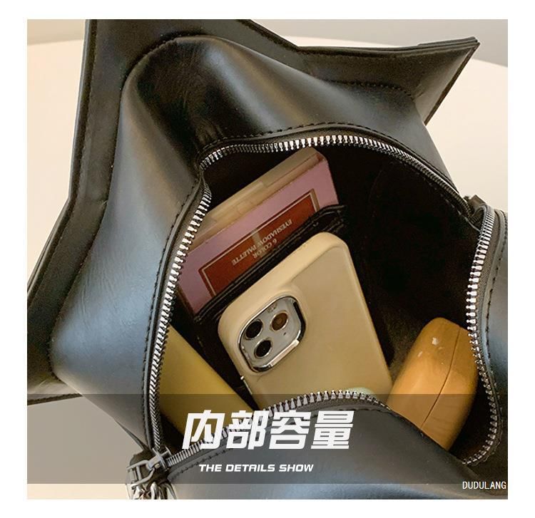 Leather Studded Star Crossbody Faux Bag Shape