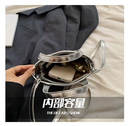 Handle Faux Crossbody Bag Top Plain Leather