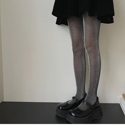 Plain Glitter Tights