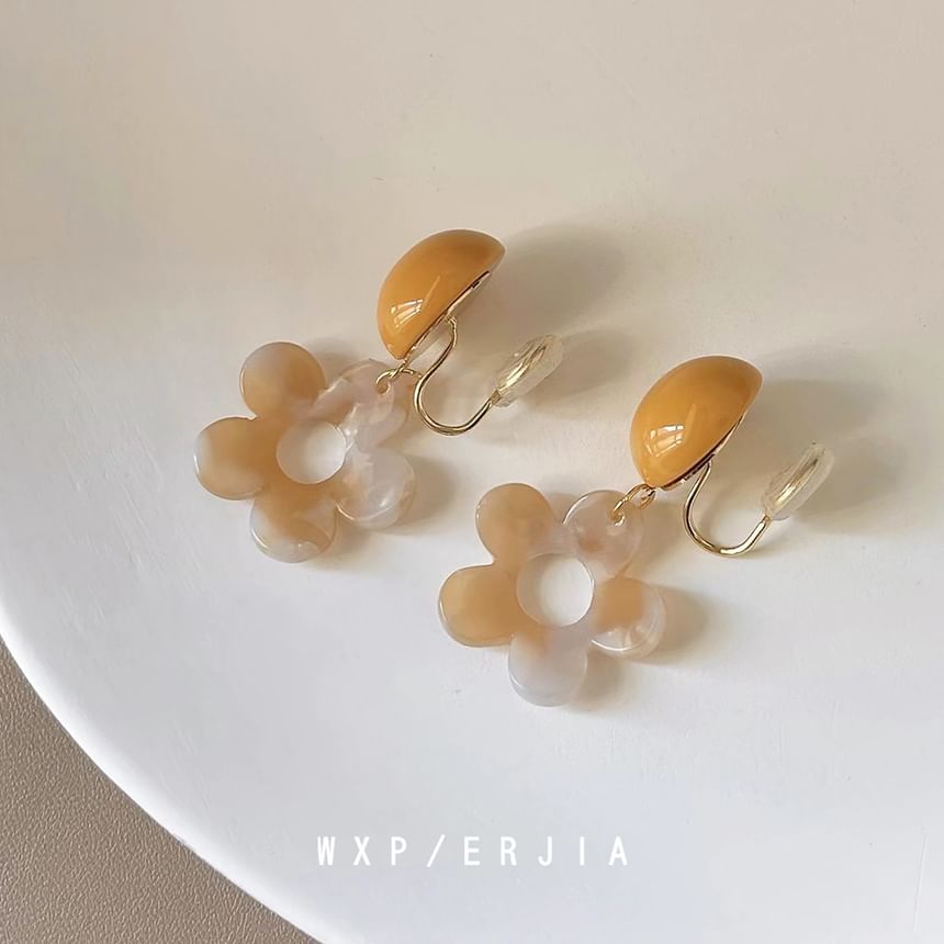 Drop Floral Earring Acrylic