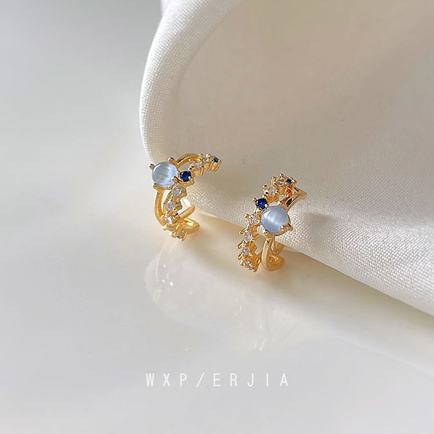 Cuff Ear Rhinestone Layered Alloy