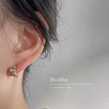 Cuff Ear Rhinestone Layered Alloy